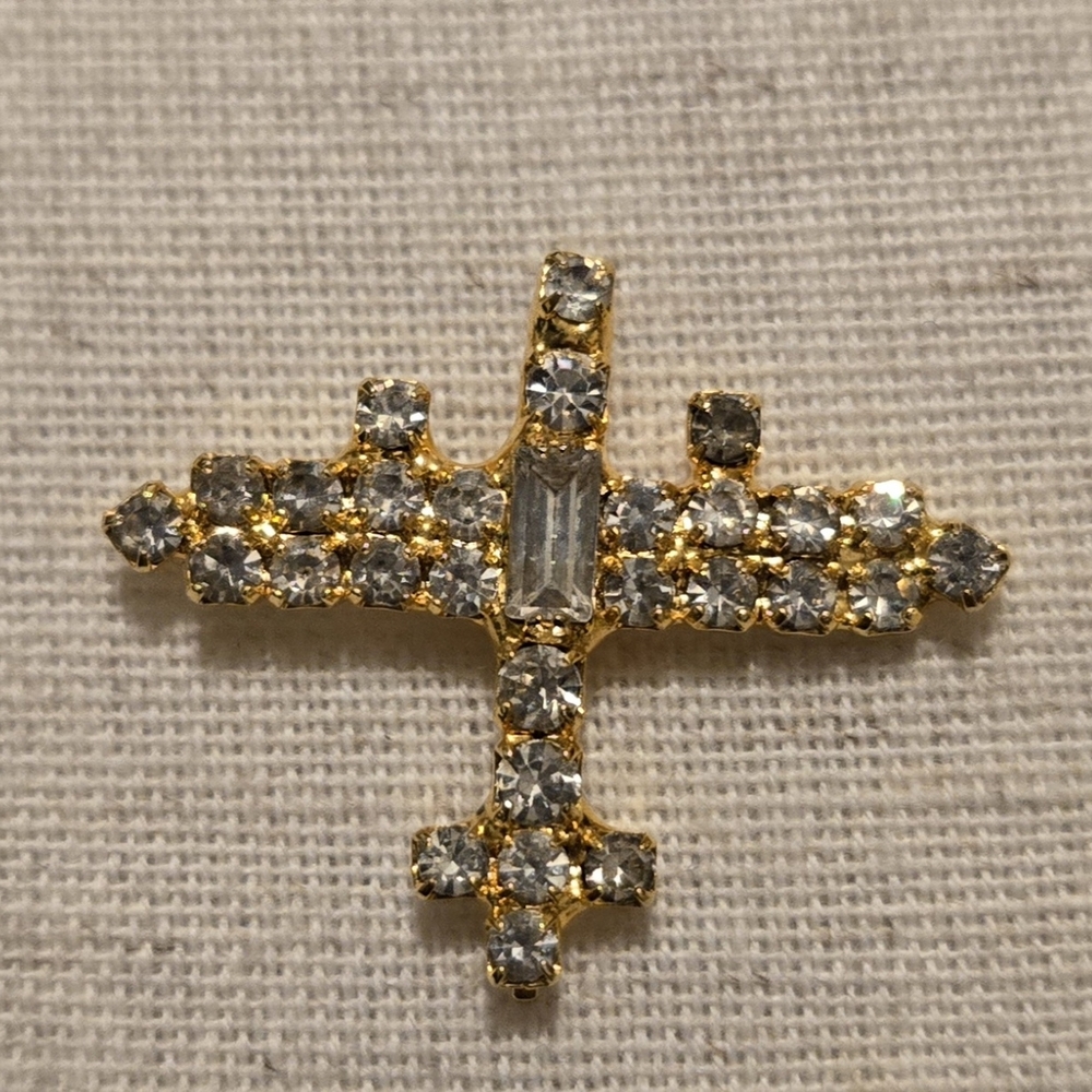 Elegant Gold and Silver Airplane Pendant